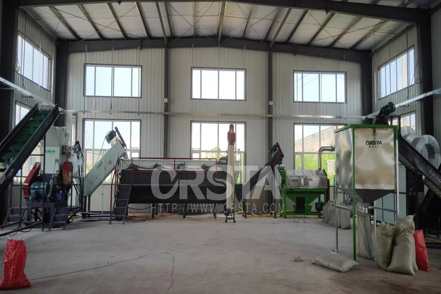 500KG/H 在辽宁大连一次性PP输液瓶破碎清洗橡塑分离生产线调试成功