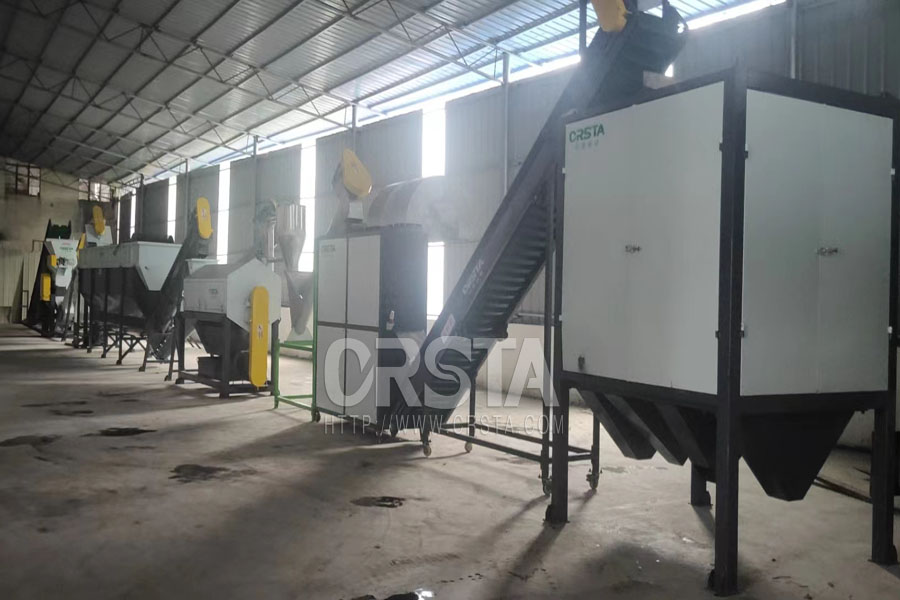 300KG/H 在广西民族自治区一次性PP输液瓶破碎清洗分选生产安装调试成功